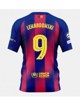 Billige Barcelona Robert Lewandowski #9 Hjemmedrakt 2025-26 Kortermet